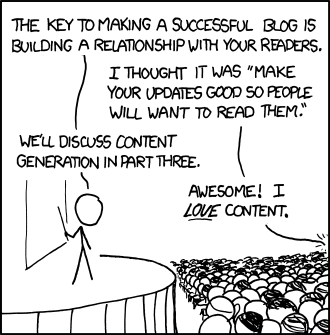 It appears that the Author, in an attempt to increase traffic to his blog and web comic, was fooled into attending a conference on Social Media&nbsp;and was disappointed in its offerings. These conferences are organized and run by self-proclaimed &ldquo;Social Media Experts&rdquo;, which generally translates to &ldquo;I either have an english degree or none at all, have no technical skills, cannot create anything of value - but I still need a job.&rdquo; &nbsp;
These &ldquo;experts&rdquo; generally talk people (like the Author) into listening to them with big promises of traffic and money. They then spout-out useless mantras that don&rsquo;t actually mean anything and couldn&rsquo;t possible help anyone achieve their selfish goals of attaining internet celebrity. Instead, they merely attempt to create more of themselves - useless people making useless websites that steal or link to content created by others that add nothing but useless page views.